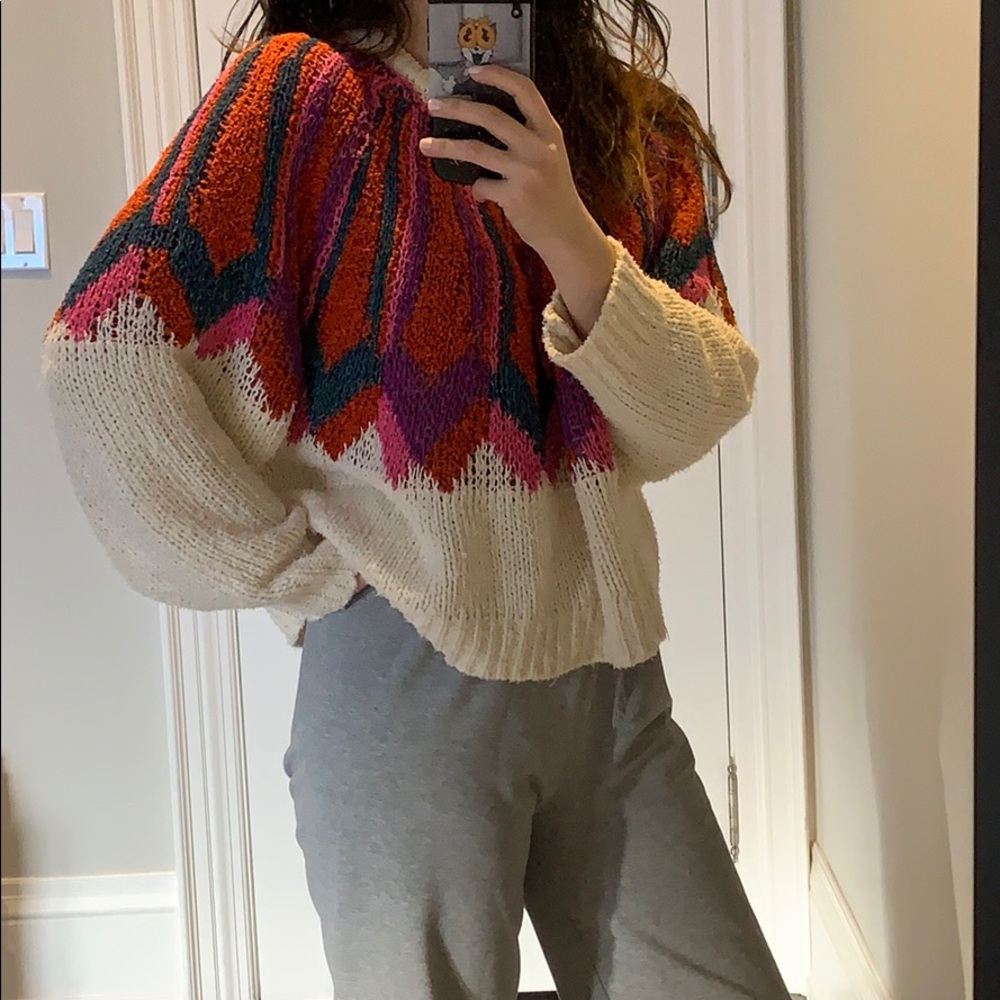 Zara color baggy knit sweater size S